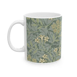 William Morris-Inspired Ceramic Mug - Jasmine Pattern (11oz & 15oz) - Free Shipping Included