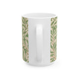 William Morris-Inspired Ceramic Mug - Vintage Willow Bough Pattern (11oz & 15oz) - Free Shipping
