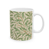 William Morris-Inspired Ceramic Mug - Vintage Willow Bough Pattern (11oz & 15oz) - Free Shipping