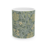 William Morris-Inspired Ceramic Mug - Jasmine Pattern (11oz & 15oz) - Free Shipping Included