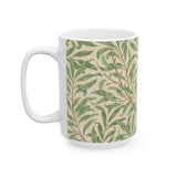 William Morris-Inspired Ceramic Mug - Vintage Willow Bough Pattern (11oz & 15oz) - Free Shipping